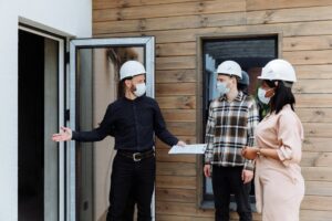 couple checking house unit