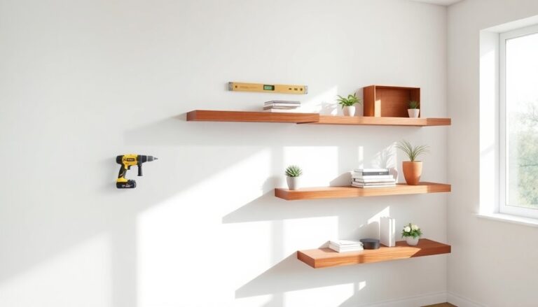 simple floating shelf installation