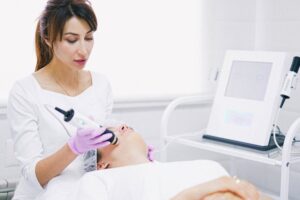 woman undergoing treatment